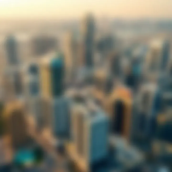 Aerial view of Dubai skyline showcasing modern architecture