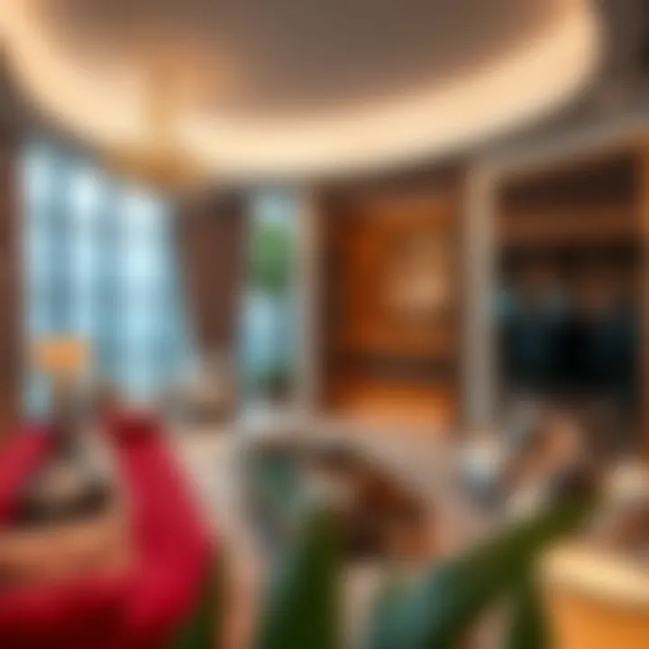 Luxurious interior of a Dubai apartment reflecting opulence