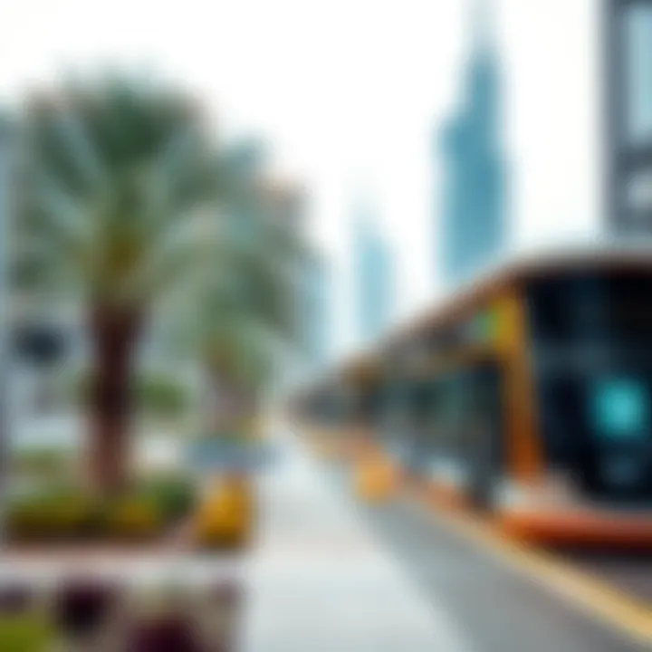 Public transportation system promoting sustainability on Yas Island