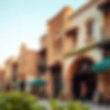 Exterior view of Dubai Irish Village showcasing its architecture