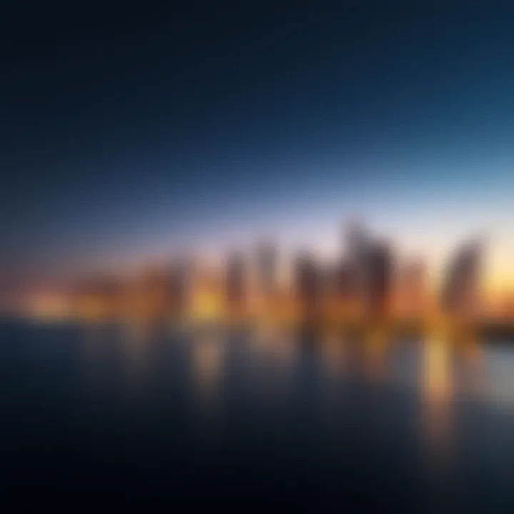 Breathtaking skyline view from Palm Jumeirah