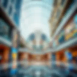 A stunning view of a Dubai mall showcasing its architectural design
