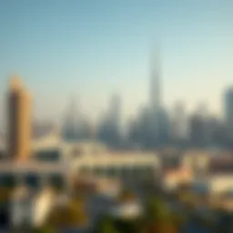 Urban skyline of Dubai showcasing real estate developments