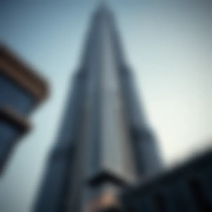 Architectural design details of the Tower of Dubai