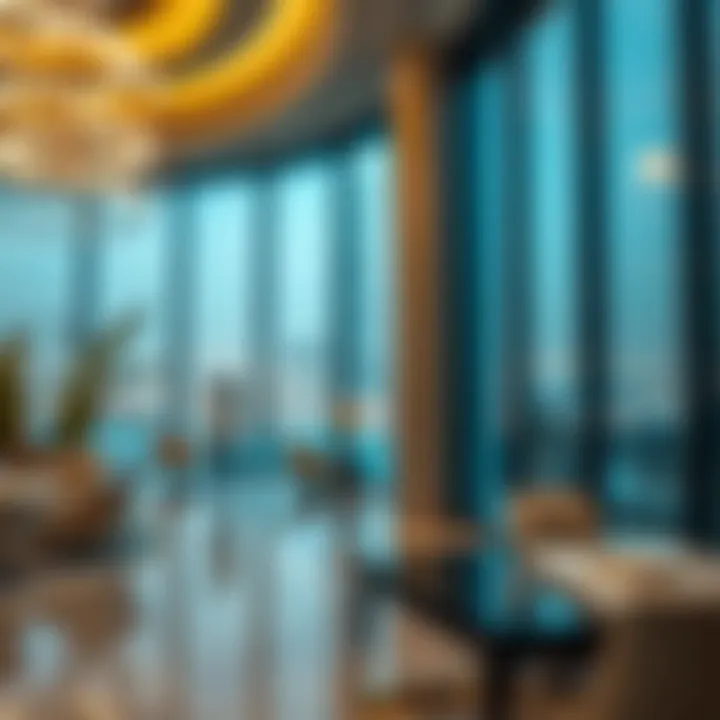 Interior design elements within the Tower of Dubai