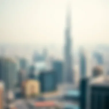 Panoramic view of Dubai skyline featuring the iconic tower