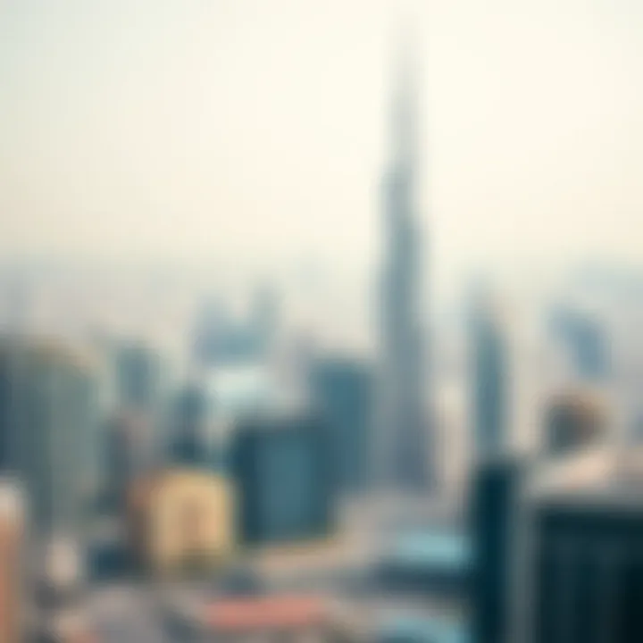Panoramic view of Dubai skyline featuring the iconic tower