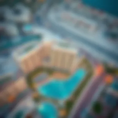 Aerial view showcasing the architectural elegance of La Mez JBR