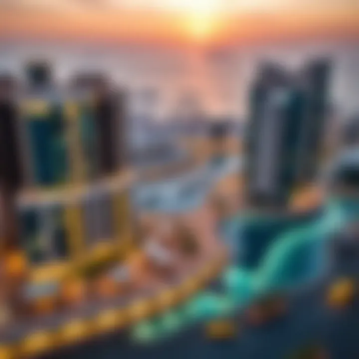 Beautiful views from La Mez JBR highlighting its prime location