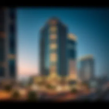 Twafouq Center: Architectural Elegance in Dubai Panoramic view of the Twafouq Center showcasing its modern architecture