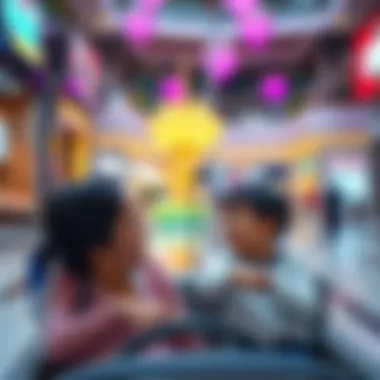 Family enjoying entertainment options within Yas Mall