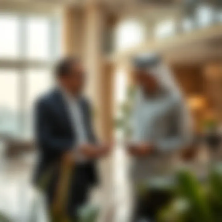 Real estate agent consulting with a client about property options