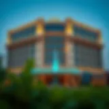 Exterior view of Fountain View Hotel showcasing its architectural grandeur