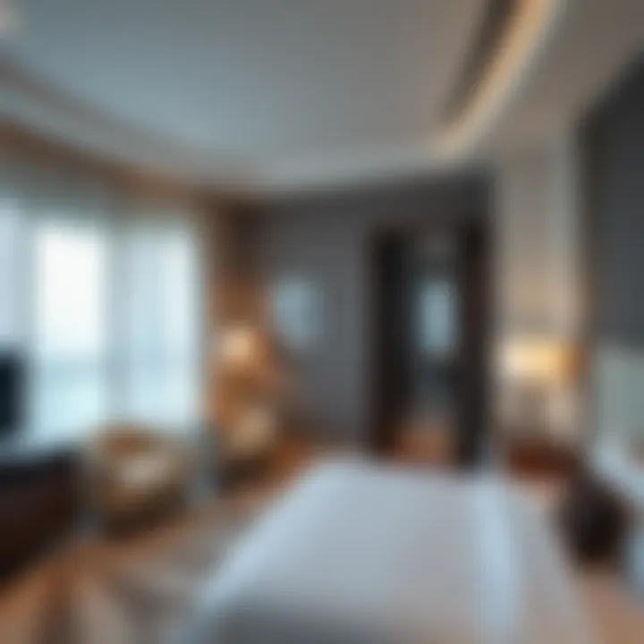 A sophisticated room interior at Fountain View Hotel
