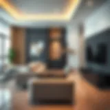 Stylish furnished studio in JVC showcasing modern interior design