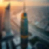 Aerial view showcasing the grandeur of Grosvenor Business Tower