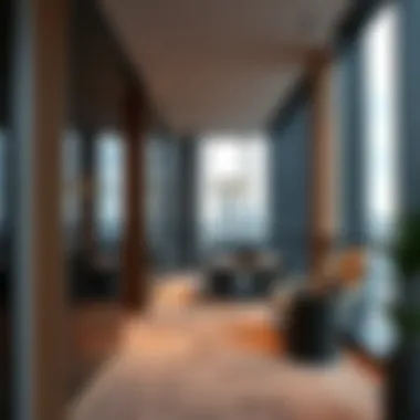 Interior view of a contemporary office space within the tower