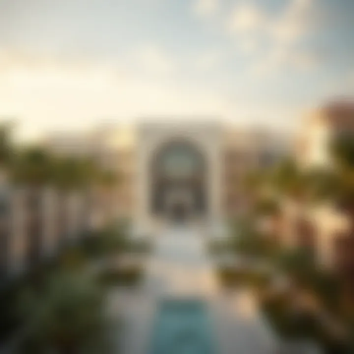 Architectural design plans of the Jebel Ali Palm Project highlighting innovative features