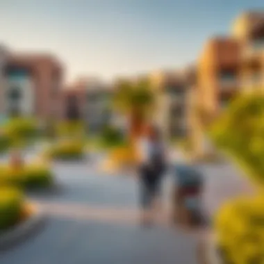 Vibrant community lifestyle around Jumeirah Pearl with parks and amenities