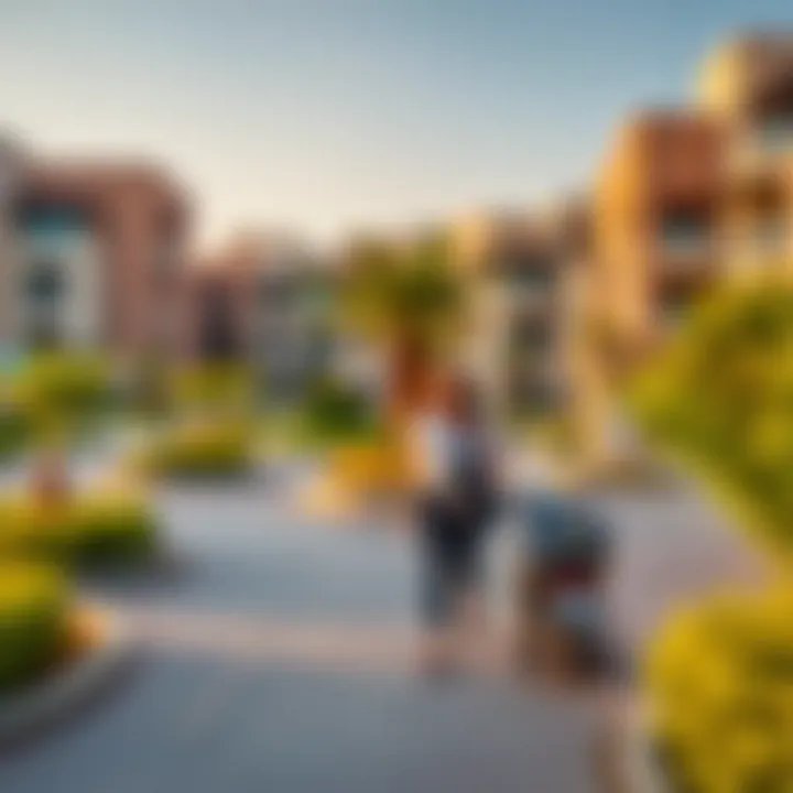 Vibrant community lifestyle around Jumeirah Pearl with parks and amenities