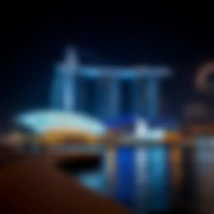 Night view of Jumeirah Pearl illuminated showcasing its stunning design