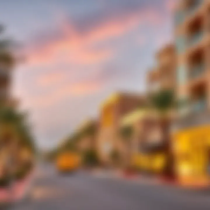 Scenic view of Jumeirah Village Circle highlighting its urban charm