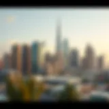 Architectural view of a prominent Dubai skyline with Khamas Group developments