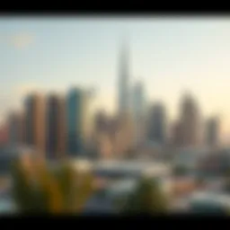 Architectural view of a prominent Dubai skyline with Khamas Group developments