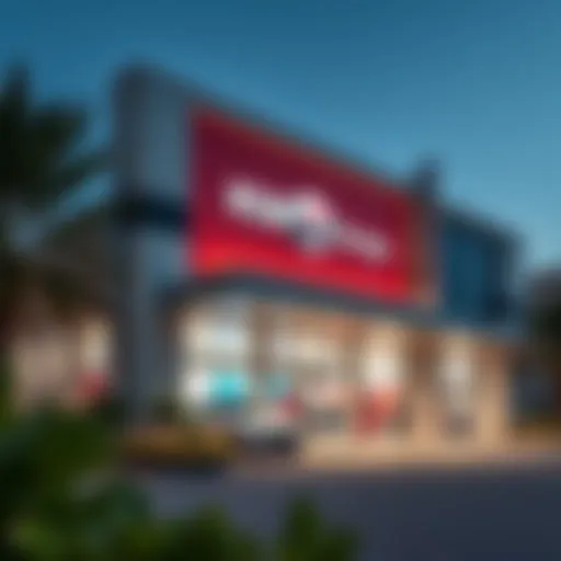 Exterior view of KM Garage in Umm Ramool, showcasing modern architecture
