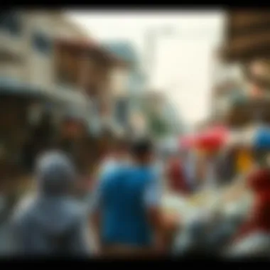 Vibrant local market in Layan Community highlighting community engagement