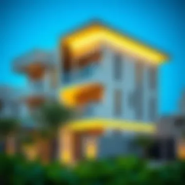 Modern Residential Architecture in Layan Community Layan Community residential architecture showcasing modern design