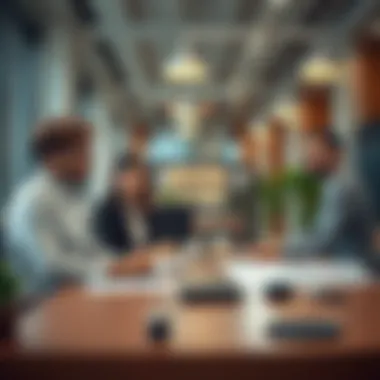 Office environment showcasing real estate professionals