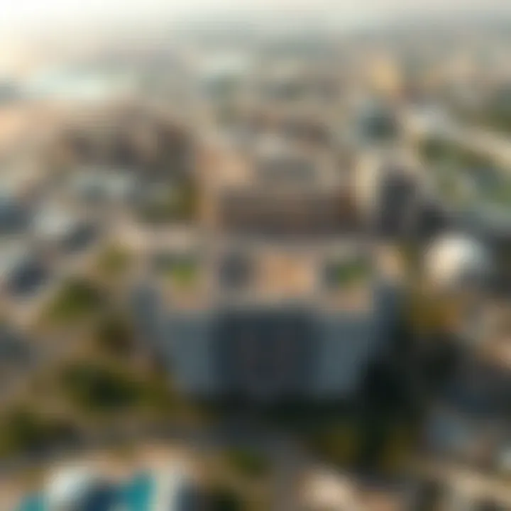 Aerial view showcasing the M44 Mussafah district in Abu Dhabi