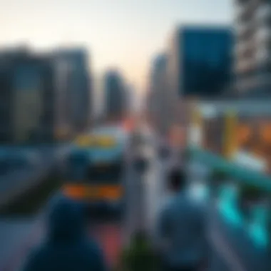 Urban landscape highlighting the commercial developments in Mussafah