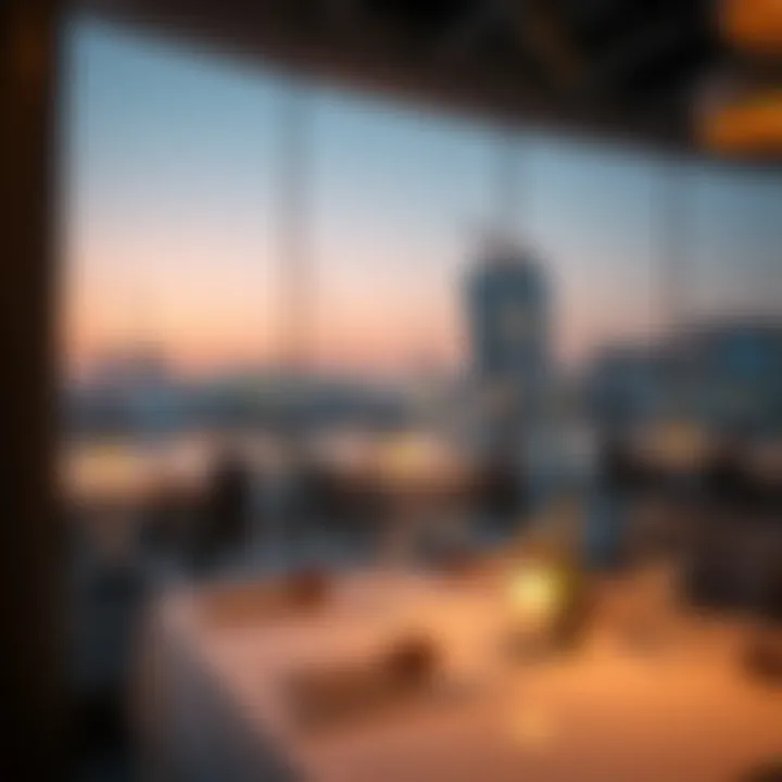 Elegant waterfront dining experience at the marina