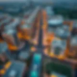 Aerial view of Mirdif Hills Avenue showcasing its modern architecture