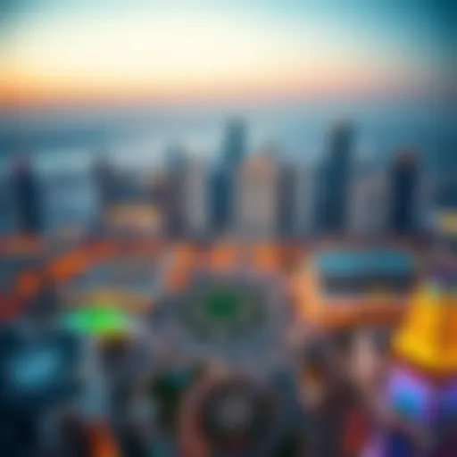Aerial view showcasing the vibrant skyline of Nasser Square.