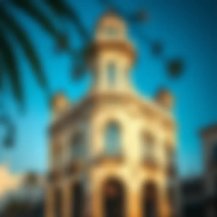 Architectural details of a historic building in Nasser Square.