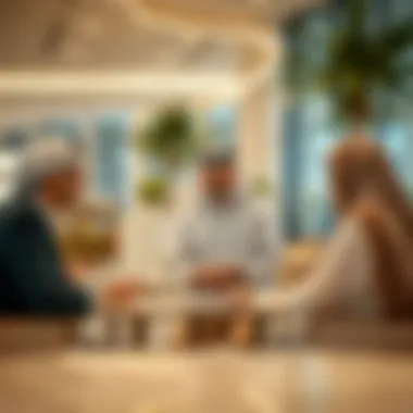 Investors discussing property opportunities