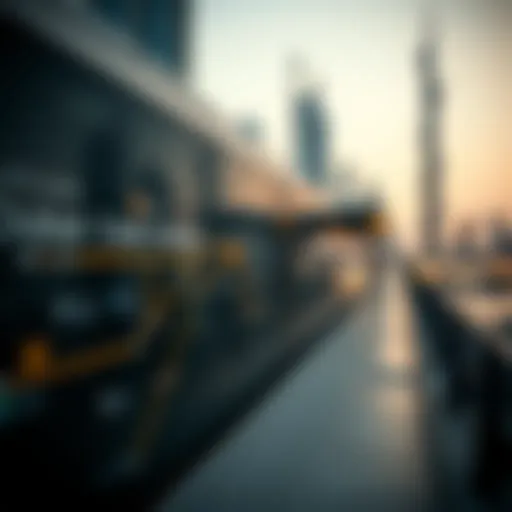 Metro map showcasing the route to Dubai Creek Harbour