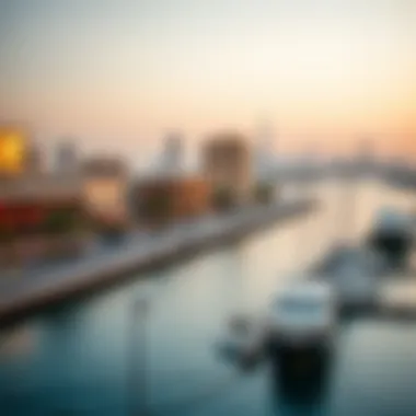A panoramic view of Dubai Creek Harbour and its attractions