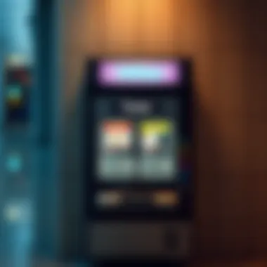 Ticket vending machine at a metro station