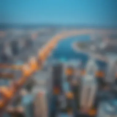 Aerial view of Neva Residences location within Dubai's real estate landscape