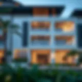 Exterior view of Neva Residences showcasing modern architectural design