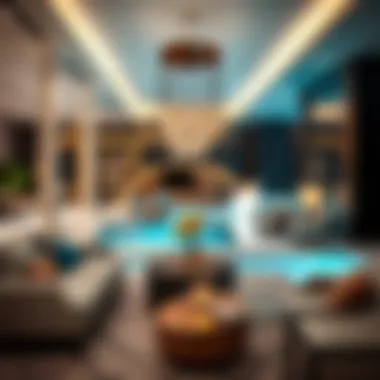 Stylish interior design of Nikki Beach Aldar