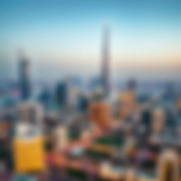 View of Dubai skyline from NMC Royal Khalifa