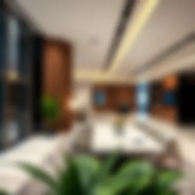 Sophisticated Office Interiors of One by Omniyat Elegant office interiors highlighting the modern design elements and spacious layout