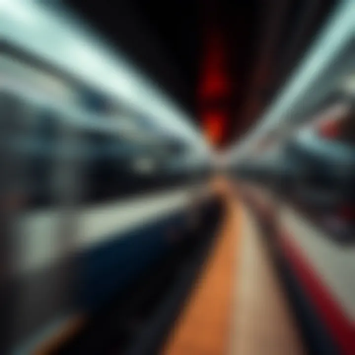 Metro Train in Motion