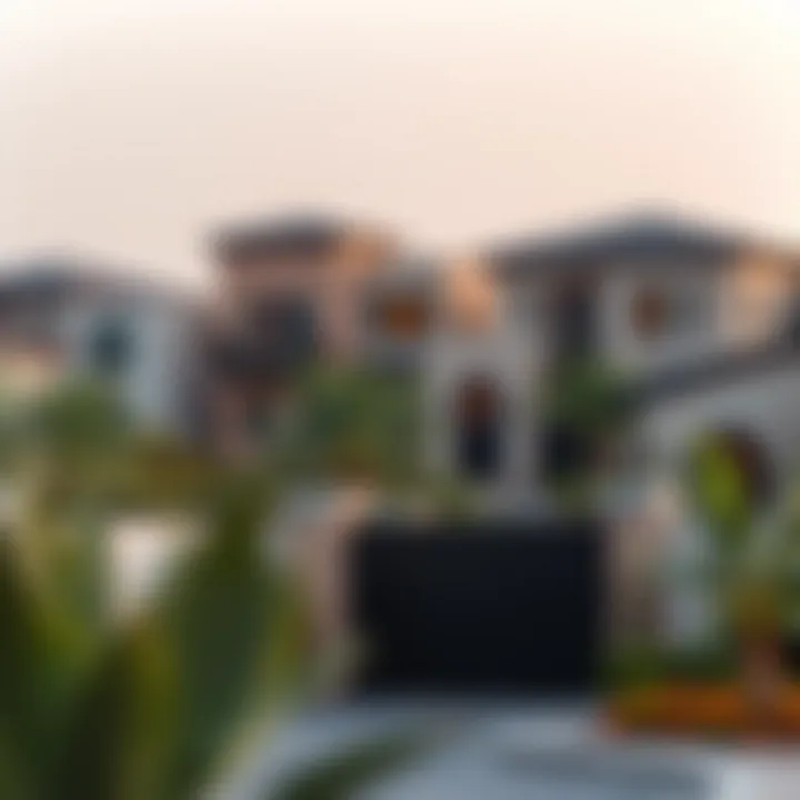 Gated residential community with lush landscaping