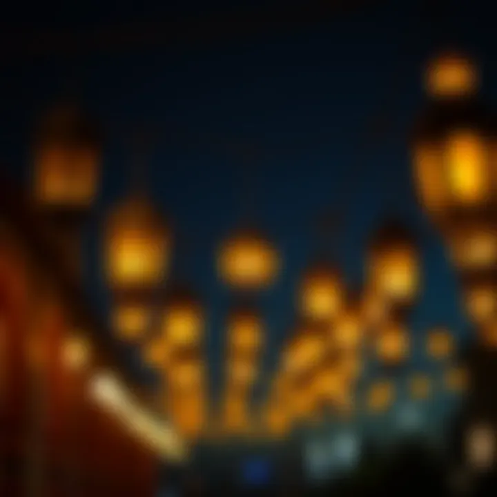 Traditional lanterns symbolizing the holy month